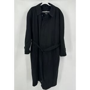 Newport Harbor Mens Belted Trench Coat Size 44R Old Money Heritage Vintage